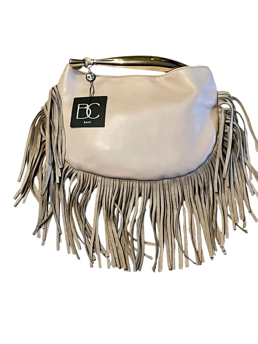 BC Beige Fringe Bag NWT
